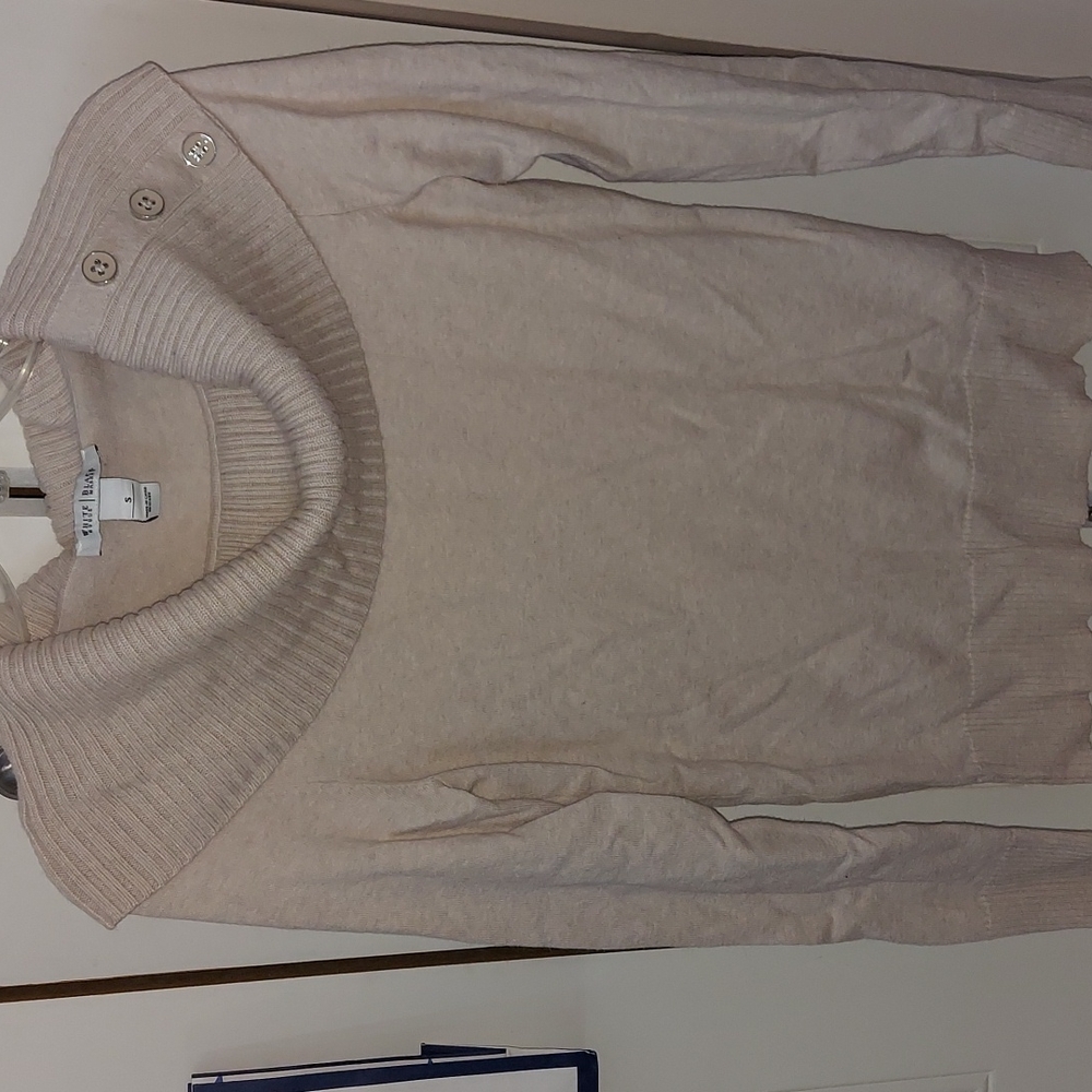Small tan cowl neck sweater